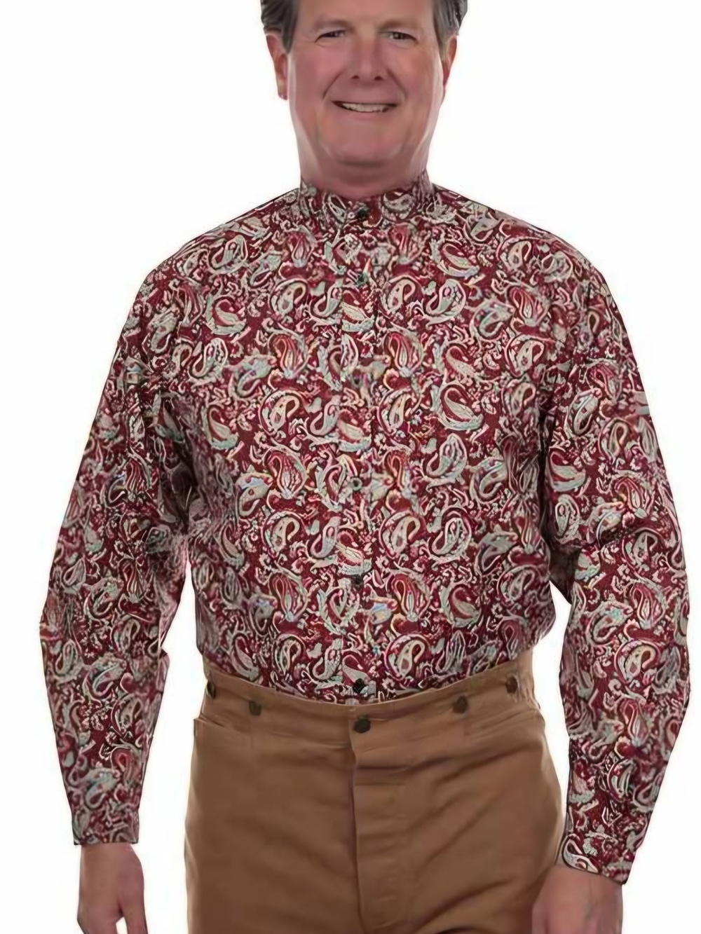 Scully Red Paisley Button-Down Shirt